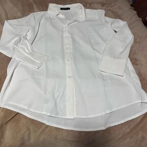 Yamanman Elegant White Dress Shirt M
